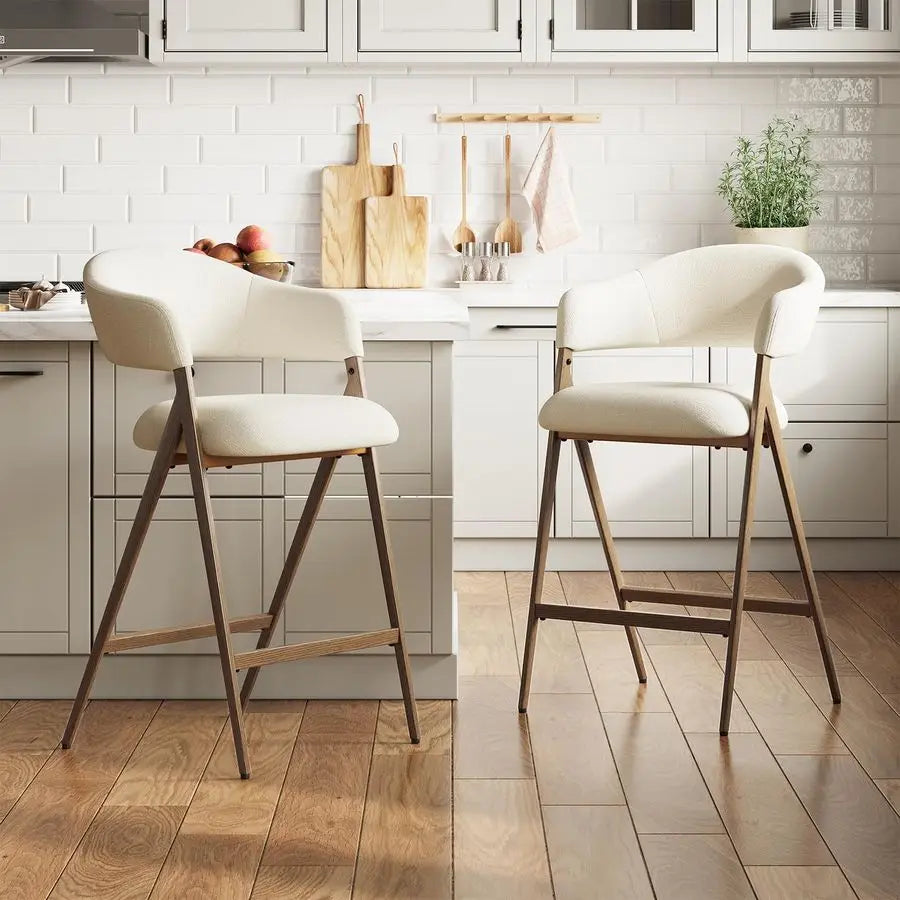 XMSJ Bar Stools Set Of 2 With Back