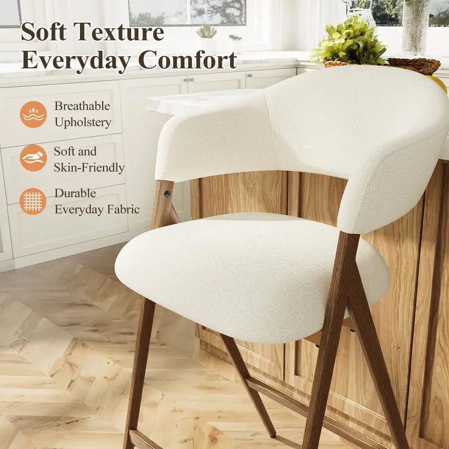 XMSJ Bar Stools Set Of 2 With Back