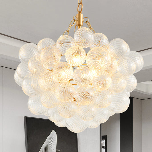 ARLGSITEC Pendant Light Chandelier with Adjustable Glass Globe