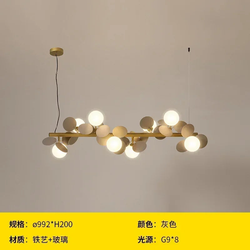 Modern Glass Ball Chandelier Pendant Lights Iron Art