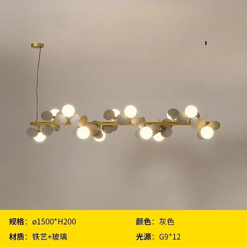 Modern Glass Ball Chandelier Pendant Lights Iron Art