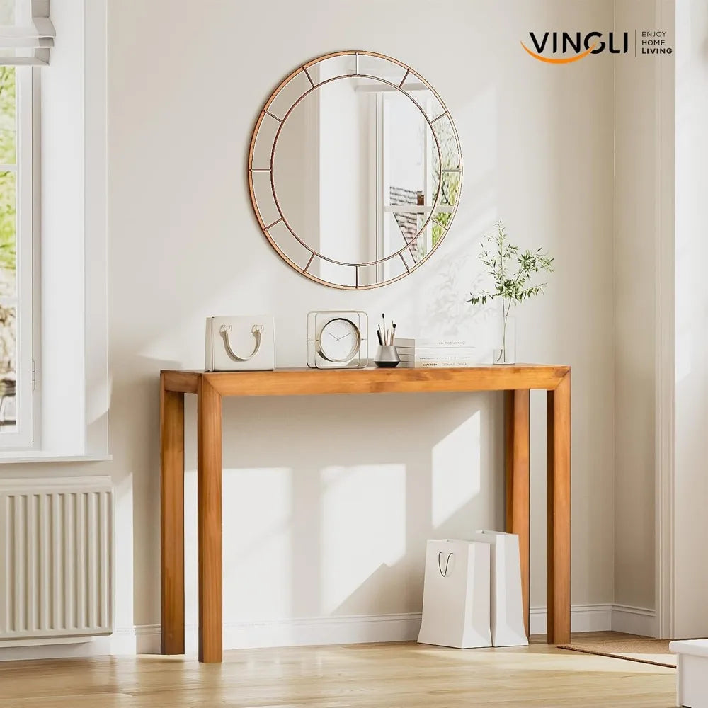 Solid Wood Console Table For Entryway And Living Room