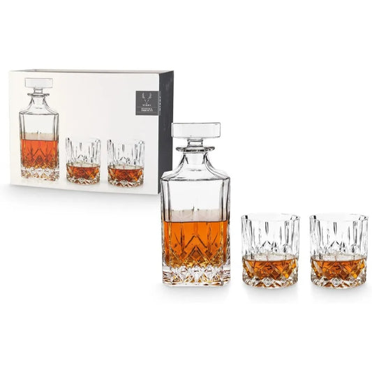 NONEDrinkware Admiral Whiskey Decanter Set With Glasses