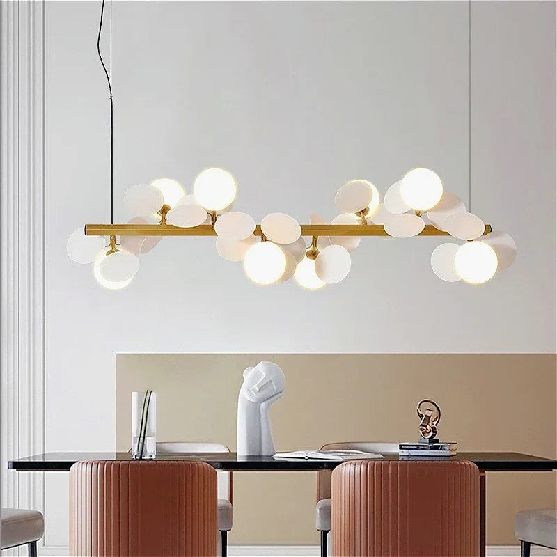 Modern Glass Ball Chandelier Pendant Lights Iron Art