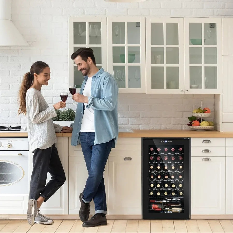XMSJ Freestanding Compressor Wine Cooler With Digital Temperature Control