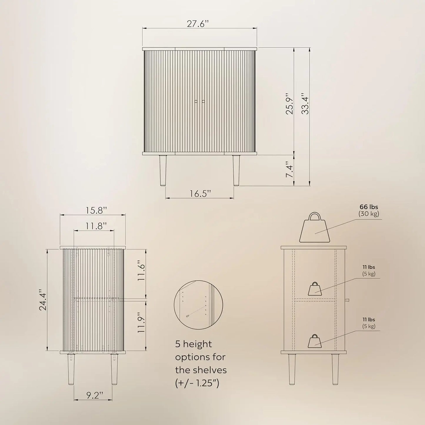 Bar Cabinet With Storage Coffee And Wine For Kitchen Living