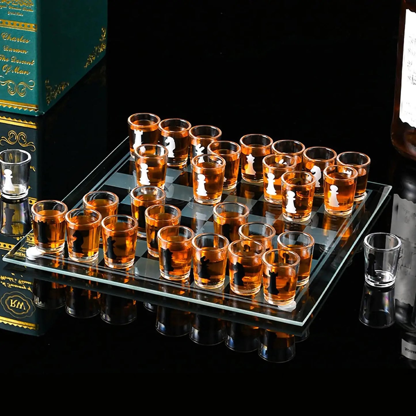 XMSJ Shot Glass Chess Set Drinking Game For Adults
