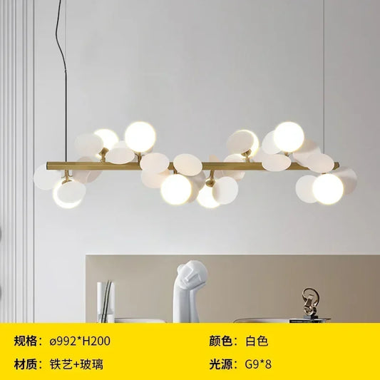 Modern Glass Ball Chandelier Pendant Lights Iron Art