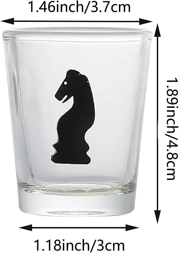 XMSJ Shot Glass Chess Set Drinking Game For Adults