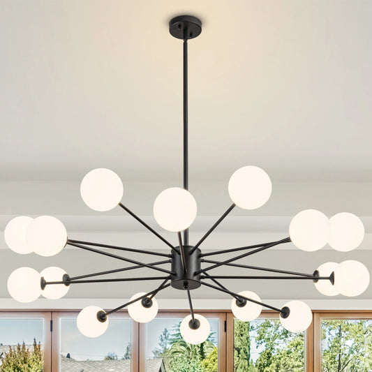 Mid Century Modern Sputnik Chandelier Dimmable Height Adjustable Lighting