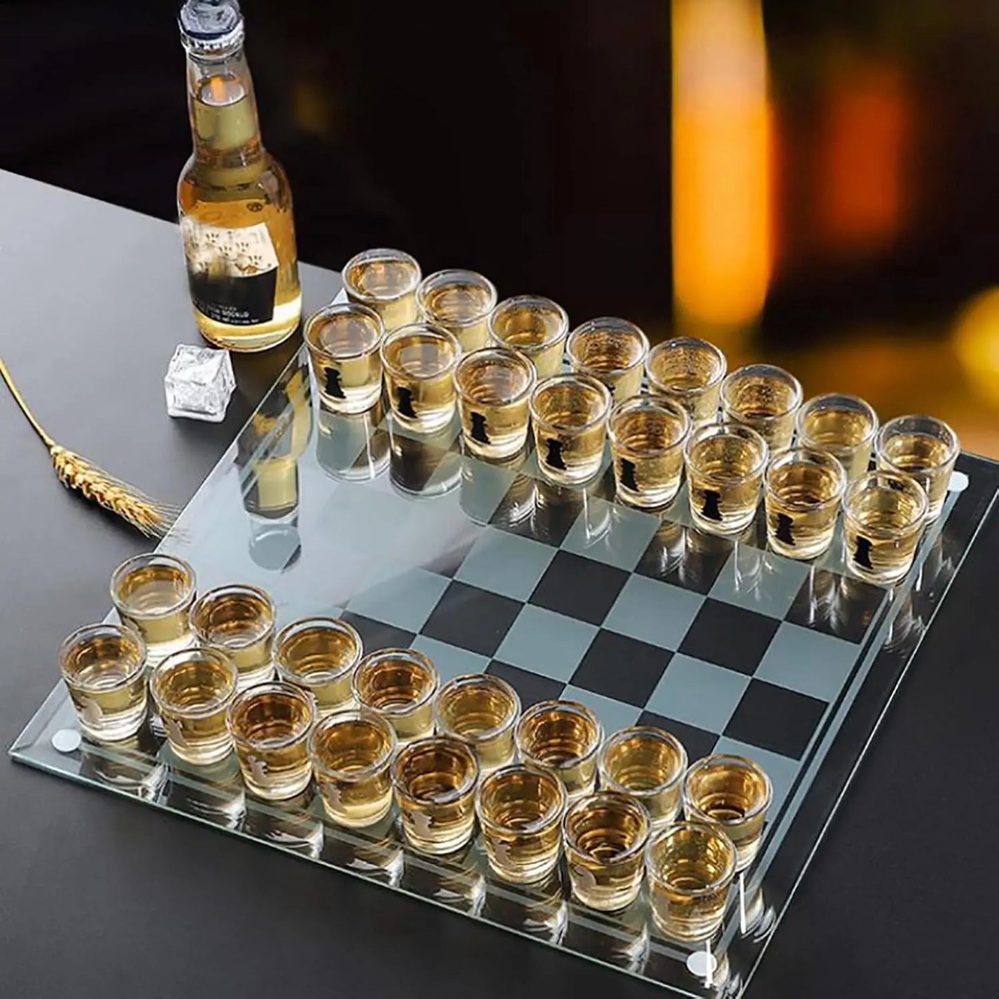 XMSJ Shot Glass Chess Set Drinking Game For Adults