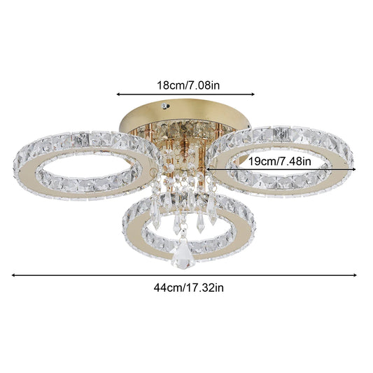 VETRULUS LED Crystal Ceiling Chandelier Luxury Living Room Dining