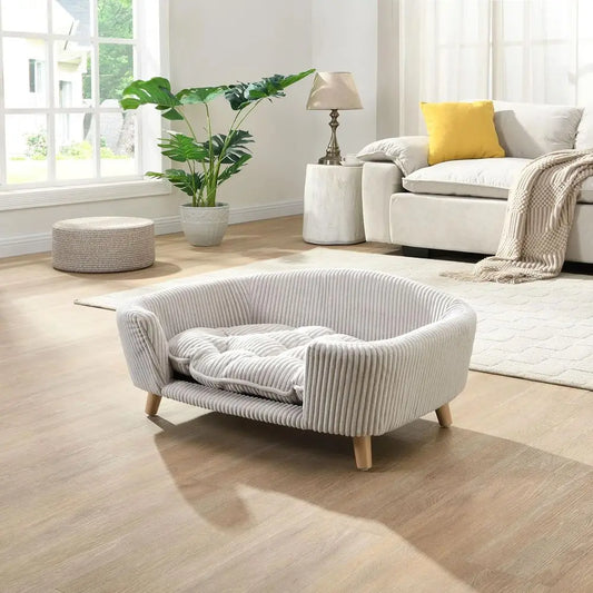 Elevated Orthopedic Sofa Bed For Small Dogs Cushioned Pet Couch