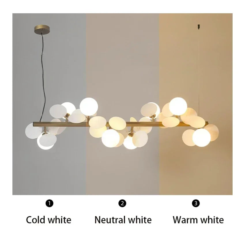 Modern Glass Ball Chandelier Pendant Lights Iron Art