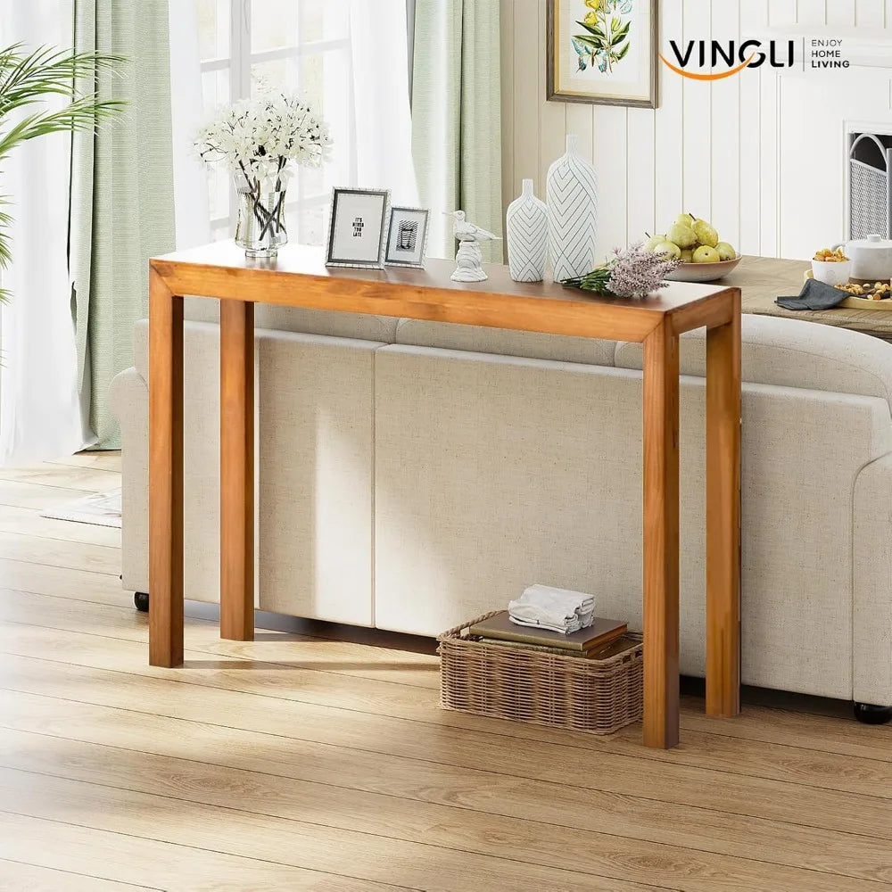 Solid Wood Console Table For Entryway And Living Room
