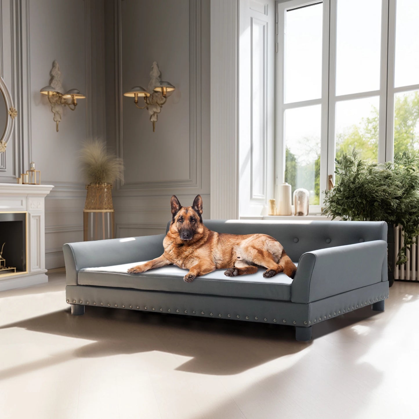 Bingopaw Elevated Rectangle Pet Bed for Dogs Durable Sofa Bed