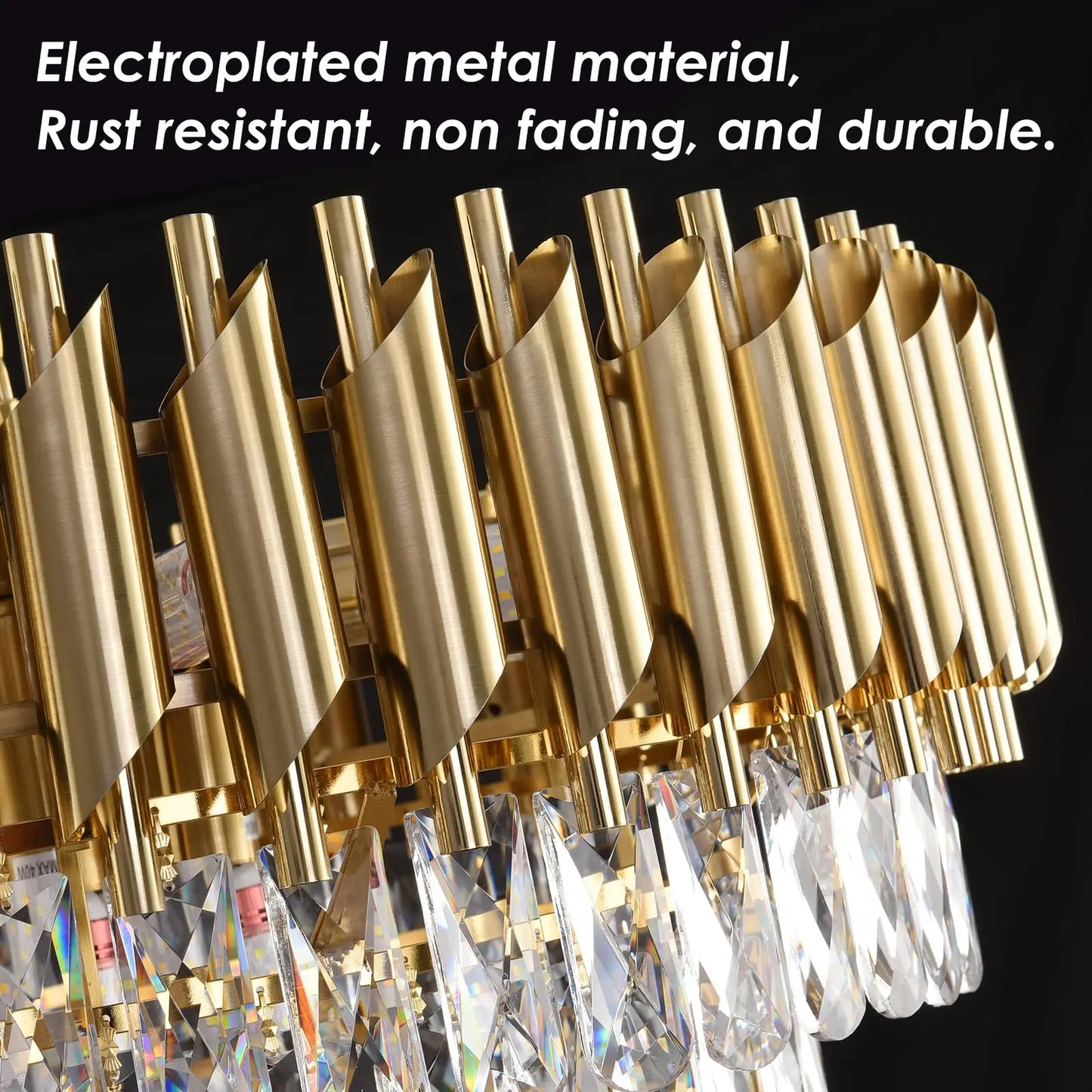 Crystal Chandelier Restaurant Modern Circular Ceiling Light LED