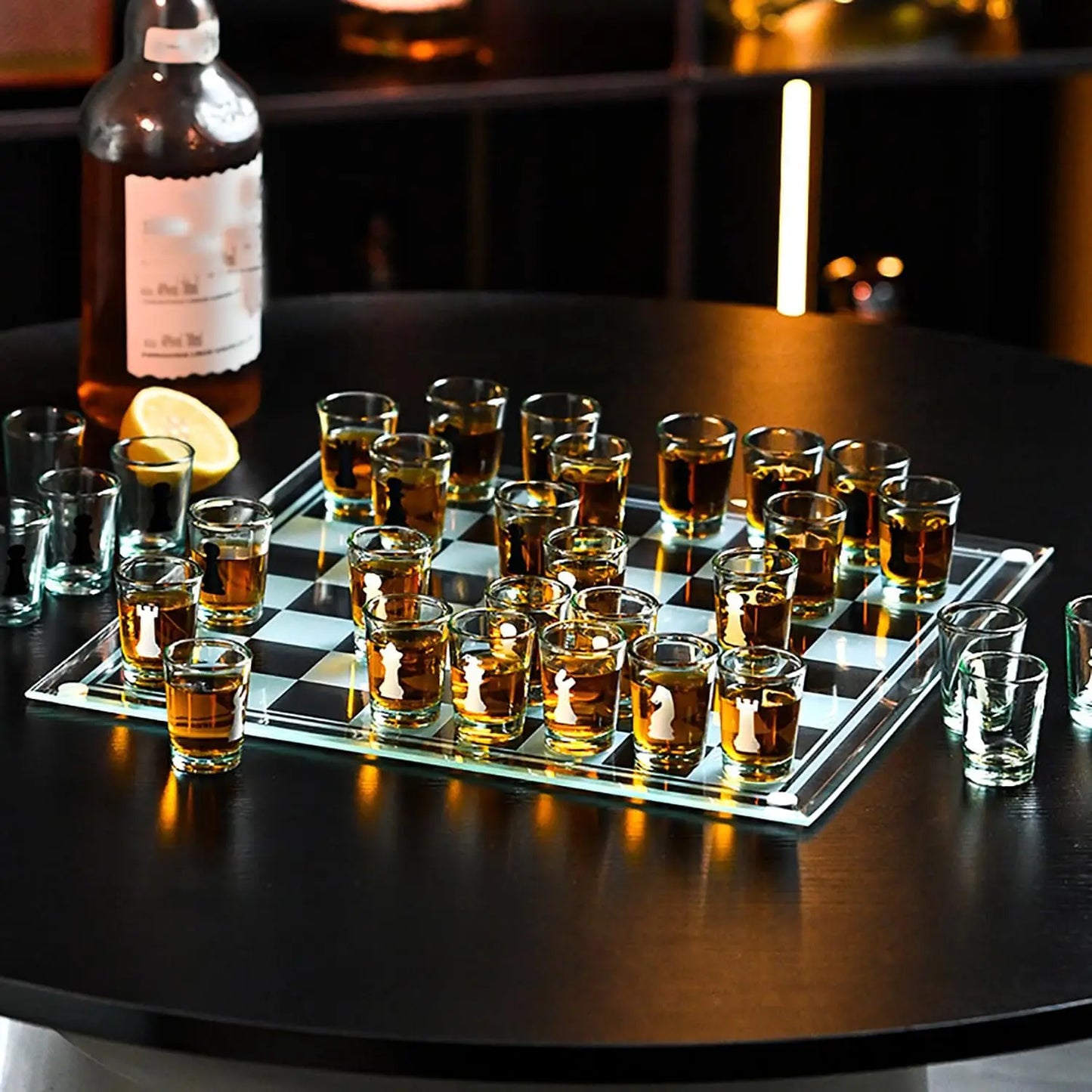 XMSJ Shot Glass Chess Set Drinking Game For Adults
