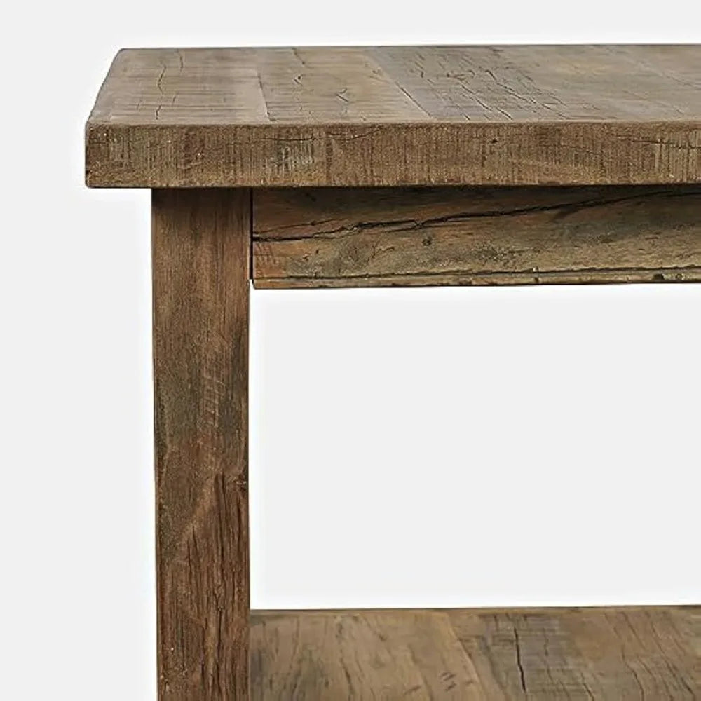 Jofran Reclamation Rustic End Table With Storage Shelf