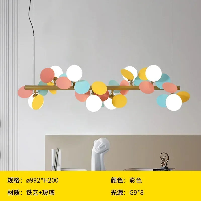 Modern Glass Ball Chandelier Pendant Lights Iron Art