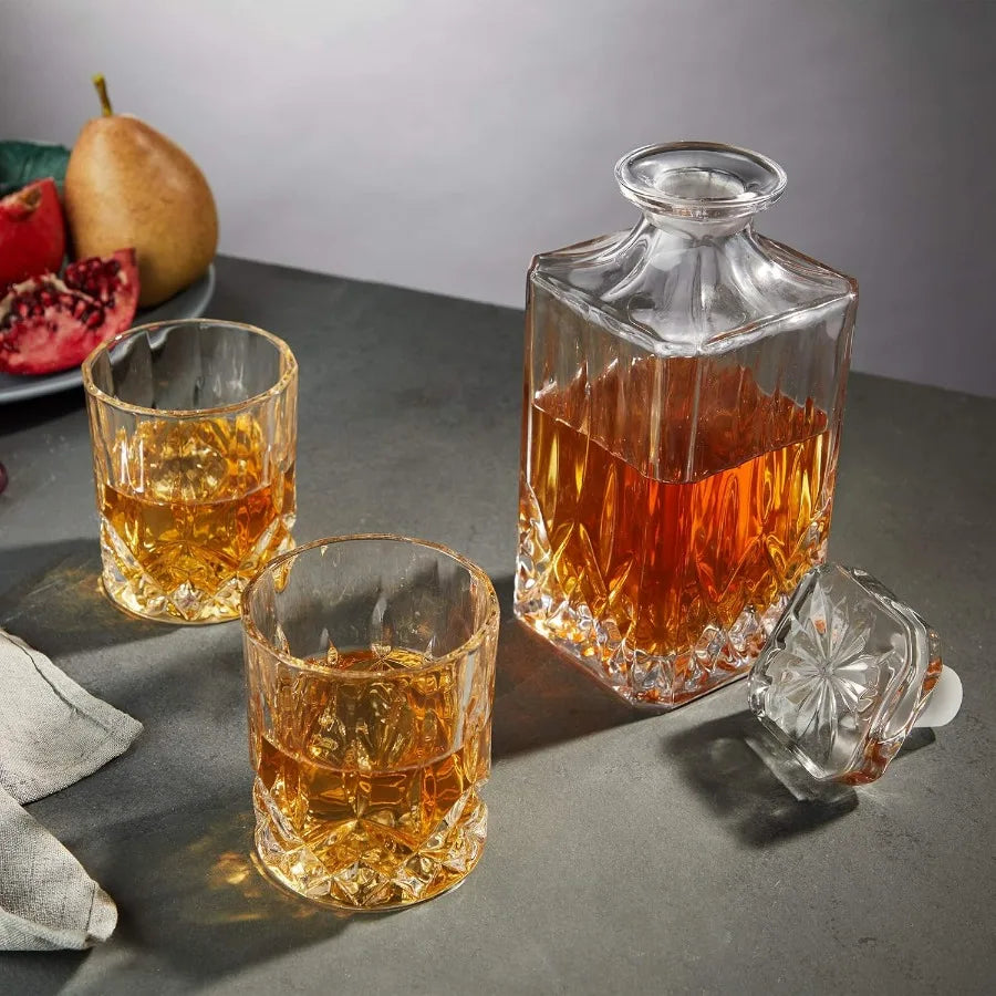 NONEDrinkware Admiral Whiskey Decanter Set With Glasses