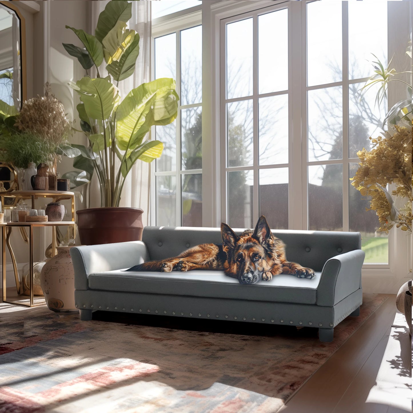 Bingopaw Elevated Rectangle Pet Bed for Dogs Durable Sofa Bed
