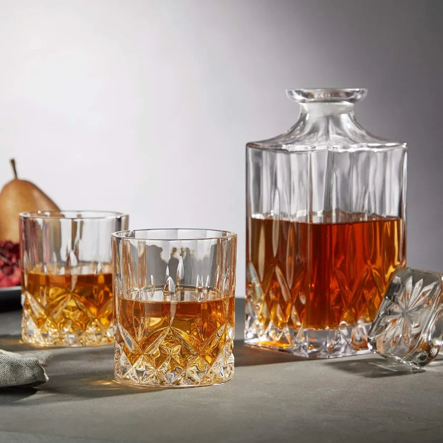 NONEDrinkware Admiral Whiskey Decanter Set With Glasses
