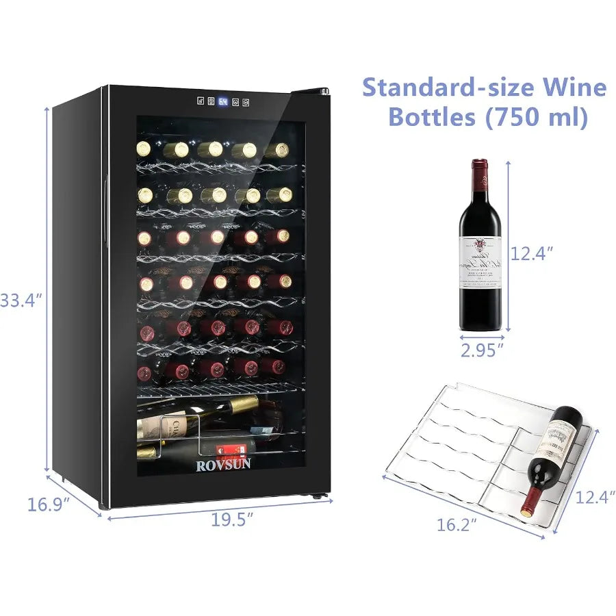 XMSJ Freestanding Compressor Wine Cooler With Digital Temperature Control