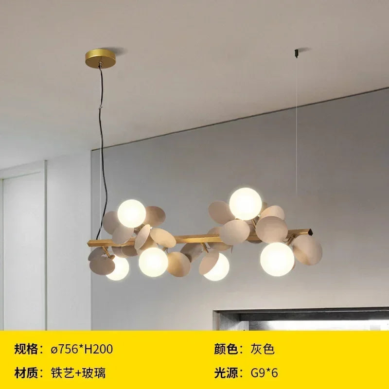 Modern Glass Ball Chandelier Pendant Lights Iron Art
