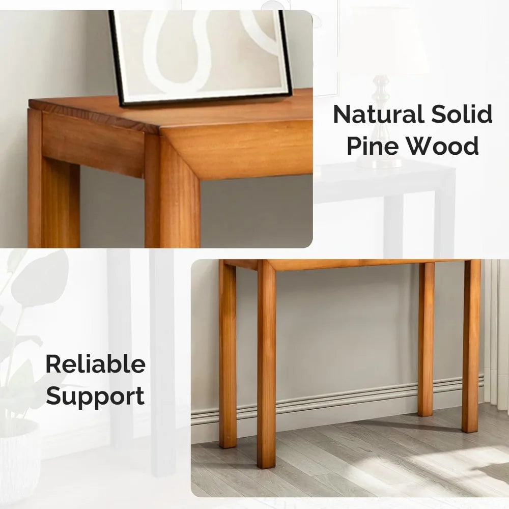 Solid Wood Console Table For Entryway And Living Room
