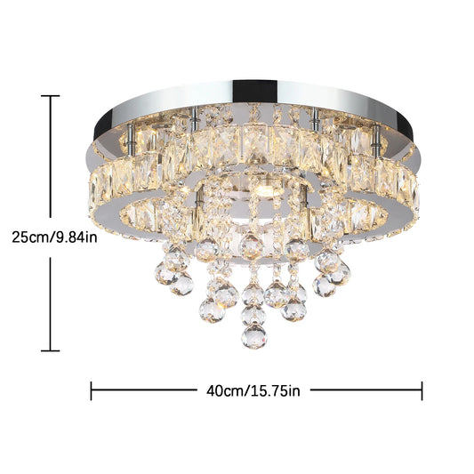 VETRULUS Crystal Chandelier Luxury Pendant Ceiling Lamp LED Living Room