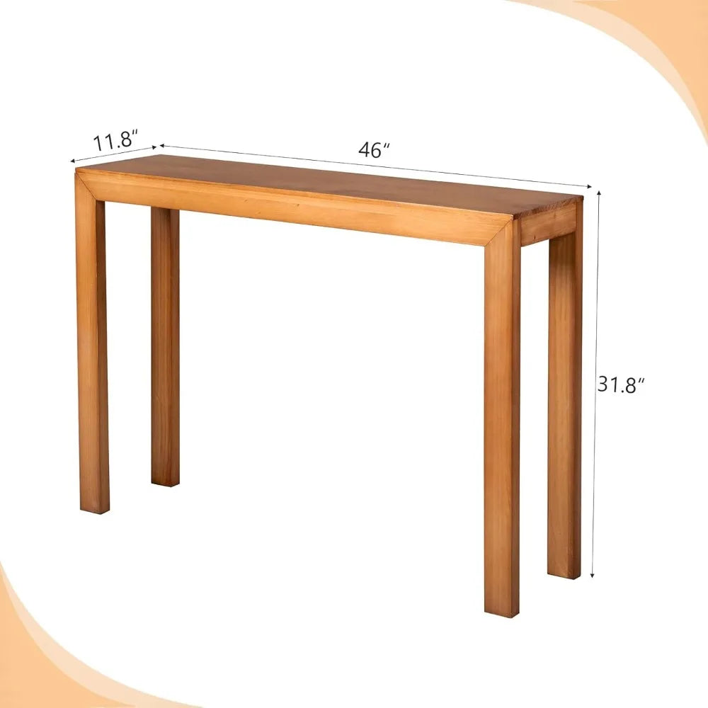 Solid Wood Console Table For Entryway And Living Room