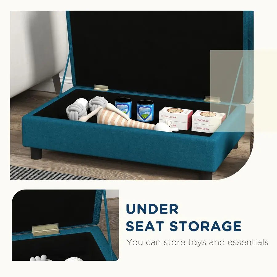 Pet Sofa Dog Couch Elevated Bed With Hidden Storage Cushion