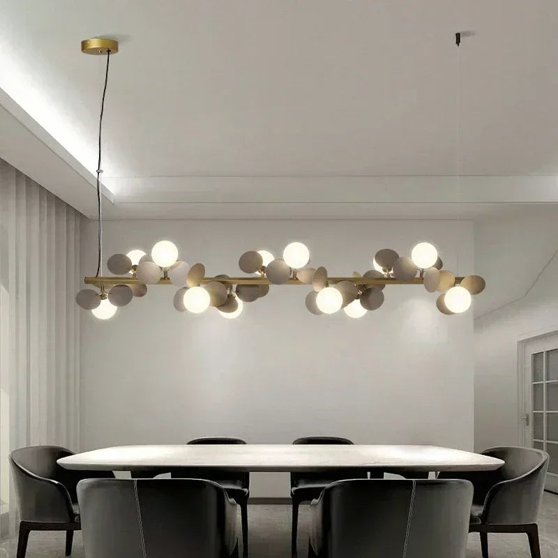 Modern Glass Ball Chandelier Pendant Lights Iron Art
