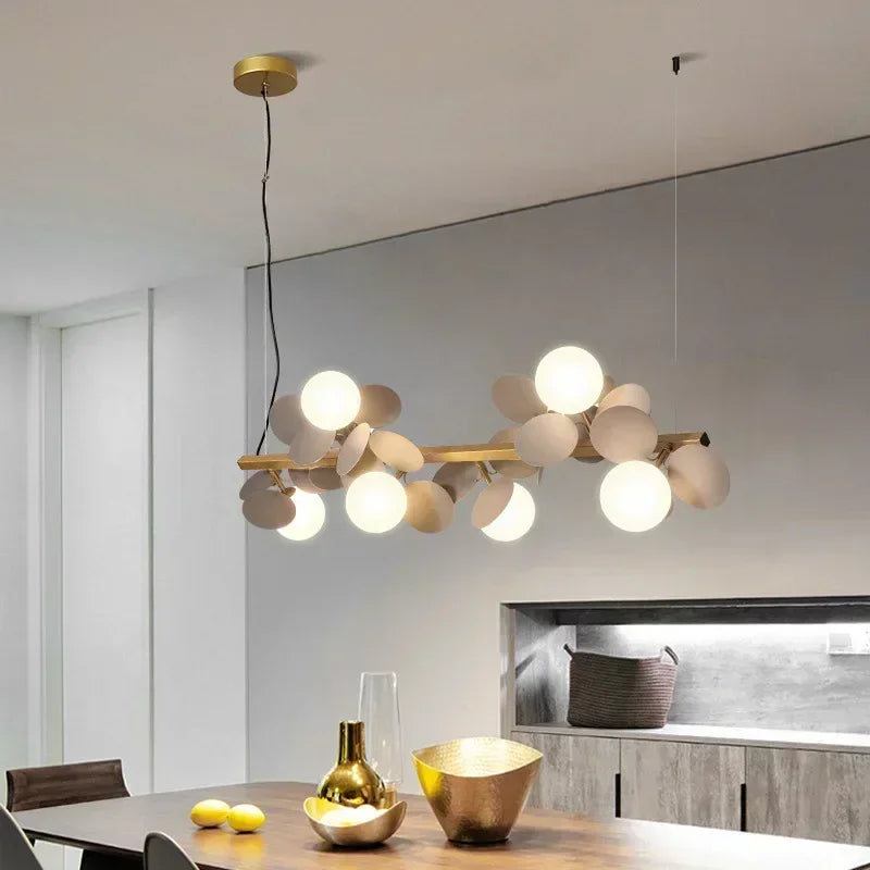 Modern Glass Ball Chandelier Pendant Lights Iron Art